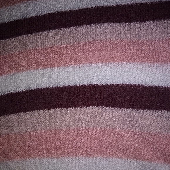 Garage | Striped Pink Knit Crop Top - Picture 2 of 2